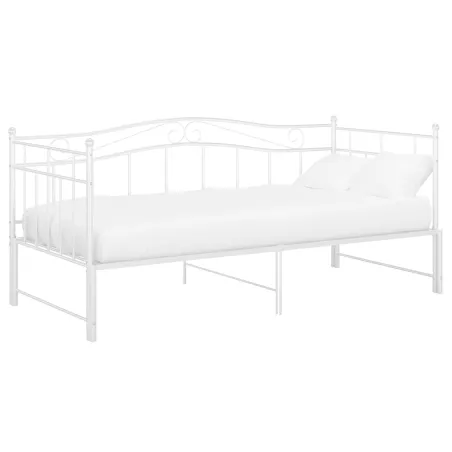 Cadre de canapé-lit extensible sans matelas blanc 90x200 cm
