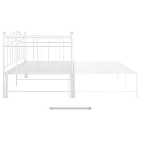 Cadre de canapé-lit extensible sans matelas blanc 90x200 cm