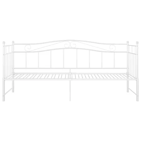 Cadre de canapé-lit extensible sans matelas blanc 90x200 cm