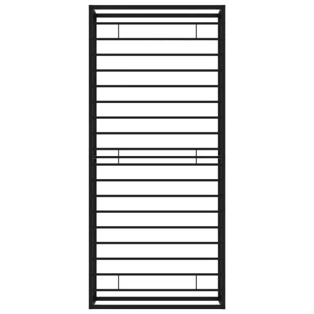 Cadre de lit sans matelas noir métal 100x200 cm