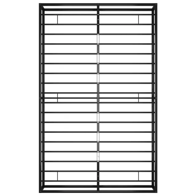Cadre de lit sans matelas noir métal 120x200 cm