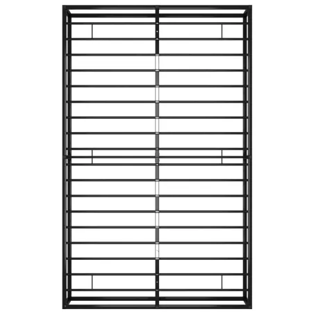 Cadre de lit sans matelas noir métal 120x200 cm
