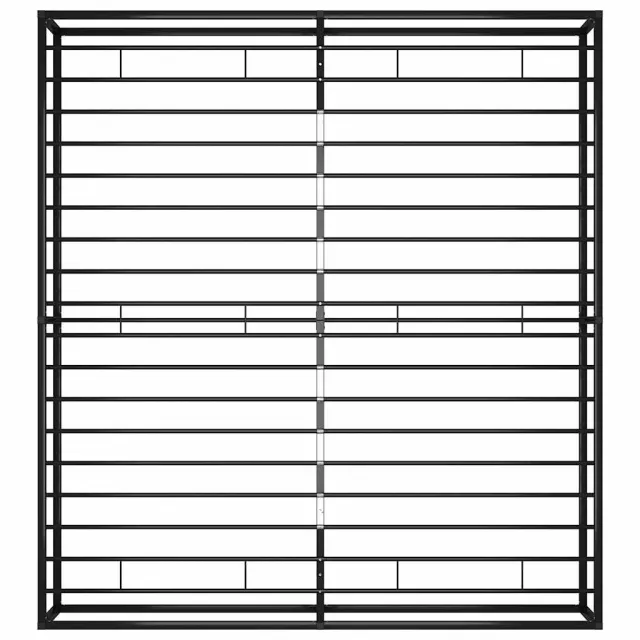 Cadre de lit sans matelas noir métal 140x200 cm