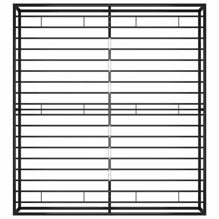 Cadre de lit sans matelas noir métal 140x200 cm