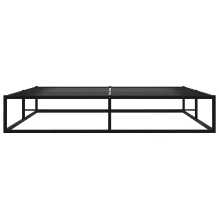 Cadre de lit sans matelas noir métal 180x200 cm