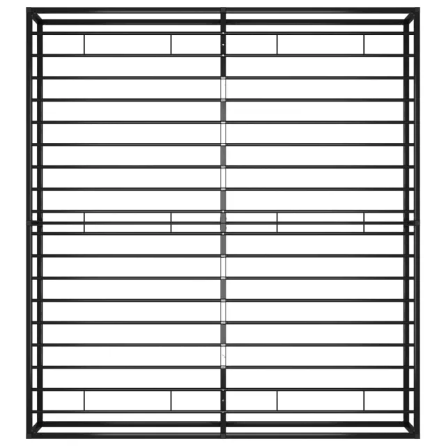 Cadre de lit sans matelas noir métal 180x200 cm