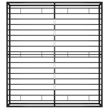 Cadre de lit sans matelas noir métal 180x200 cm