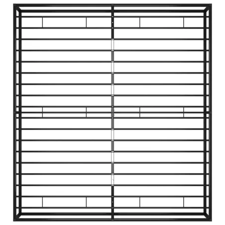 Cadre de lit sans matelas noir métal 200x200 cm