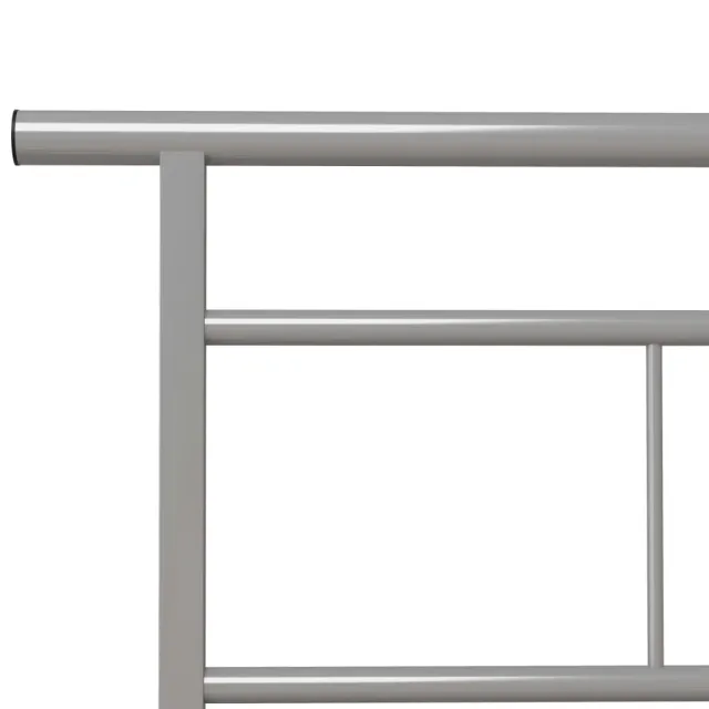 Cadre de lit sans matelas gris métal 90x200 cm