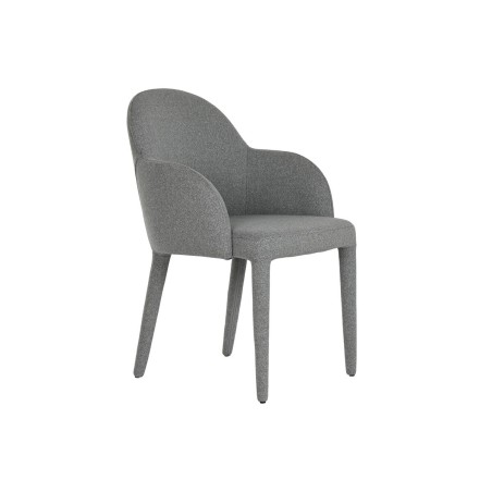 Sedia da Sala da Pranzo Home ESPRIT Grigio Poliestere Metallo 59 X 63