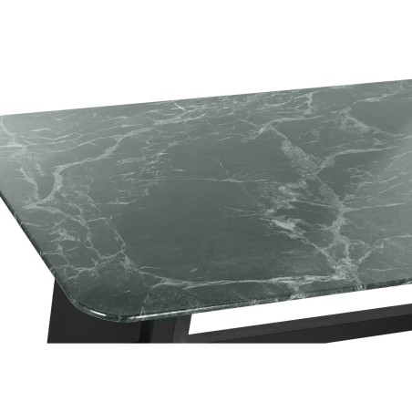 Mesa de Comedor Home ESPRIT Negro Verde Metal Cristal Templado 200 x 1