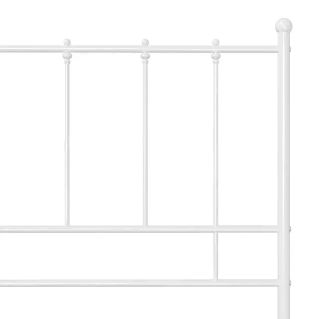 Cadre de lit sans matelas blanc métal 140x200 cm