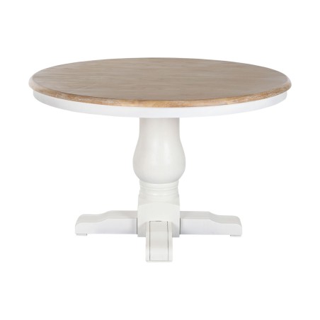 Table de Salle à Manger Home ESPRIT Blanc Naturel Bois 120 x 120 x 76