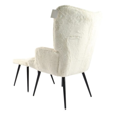 Poltrona Home ESPRIT Bianco Poliestere Metallo 72 X 74 X 97 cm 2