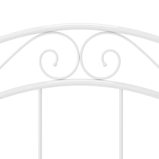 Cadre de lit sans matelas blanc métal 90x200 cm