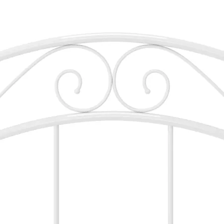 Cadre de lit sans matelas blanc métal 100x200 cm