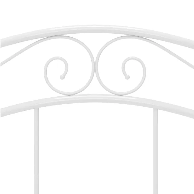 Cadre de lit sans matelas blanc métal 120x200 cm