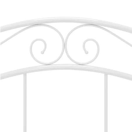 Cadre de lit sans matelas blanc métal 120x200 cm