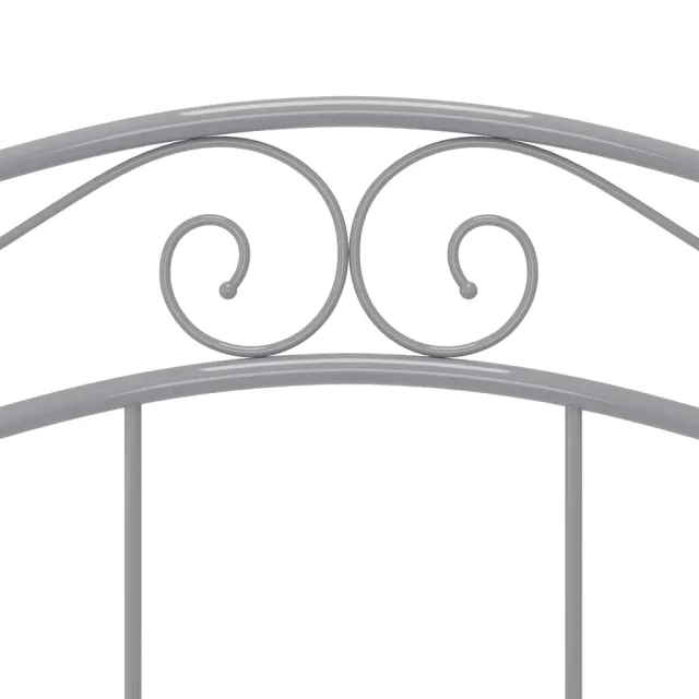 Cadre de lit sans matelas gris métal 120x200 cm