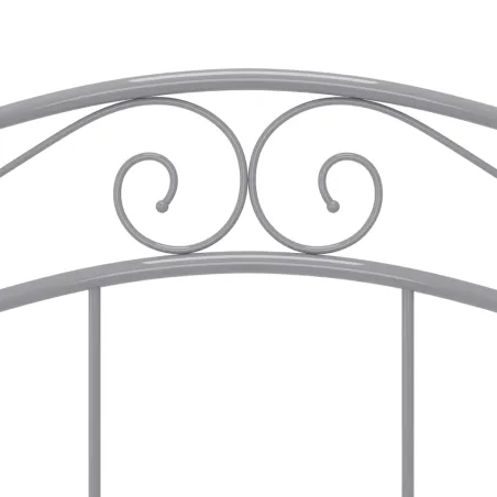 Cadre de lit sans matelas gris métal 120x200 cm