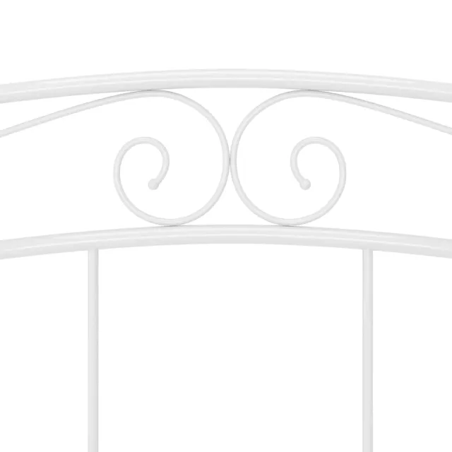 Cadre de lit sans matelas blanc métal 140x200 cm
