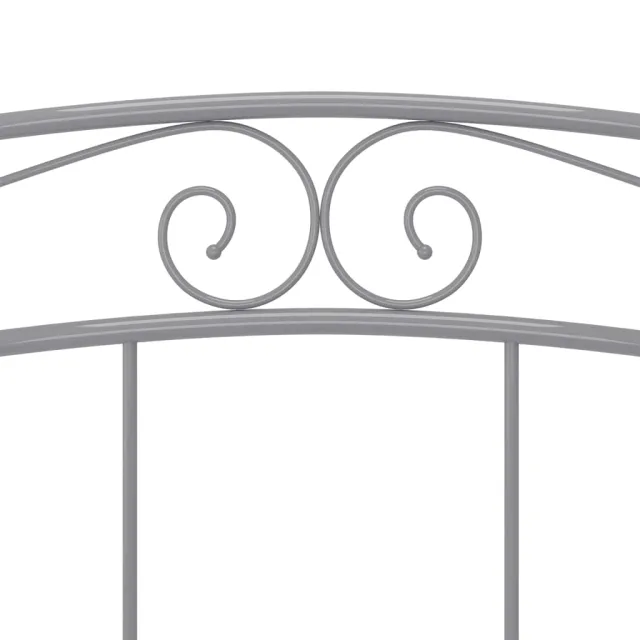 Cadre de lit sans matelas gris métal 140x200 cm
