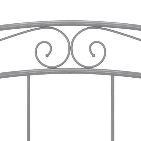 Cadre de lit sans matelas gris métal 140x200 cm