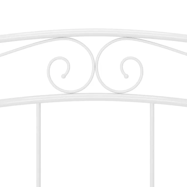 Cadre de lit sans matelas blanc métal 160x200 cm