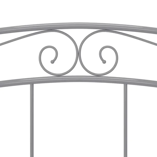 Cadre de lit sans matelas gris métal 160x200 cm