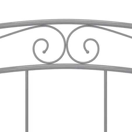 Cadre de lit sans matelas gris métal 160x200 cm