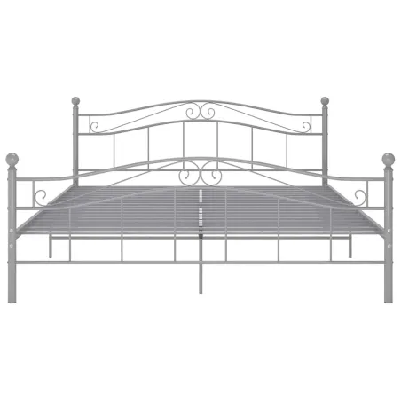 Cadre de lit Gris Métal 180x200 cm