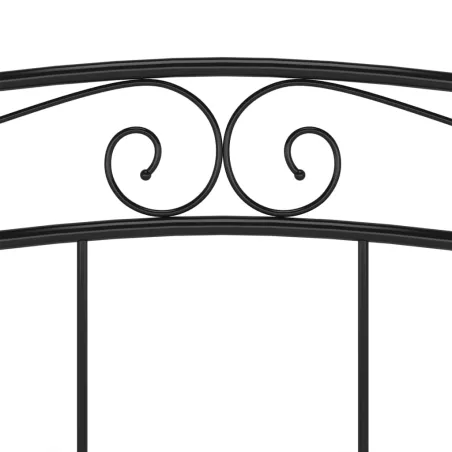 Cadre de lit Noir Métal 200x200 cm