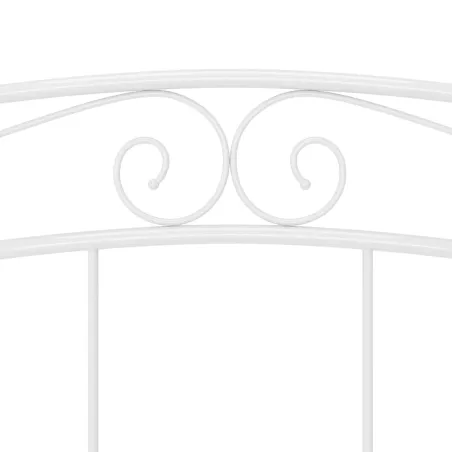 Cadre de lit Blanc Métal 200x200 cm