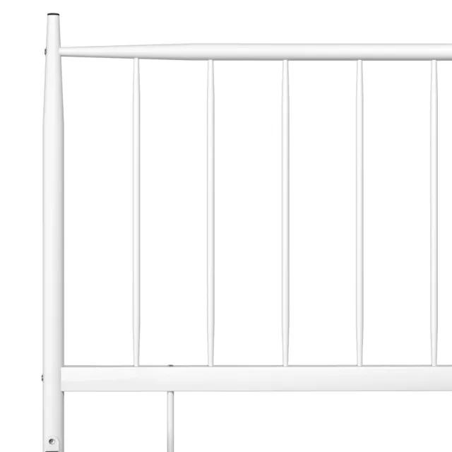 Cadre de lit sans matelas blanc métal 100x200 cm
