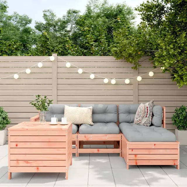 Salon de jardin 5 pcs bois massif sapin de douglas