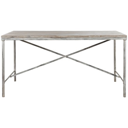 Dining Table Home ESPRIT White Iron Mango wood 160 X 90 X 80 cm 2