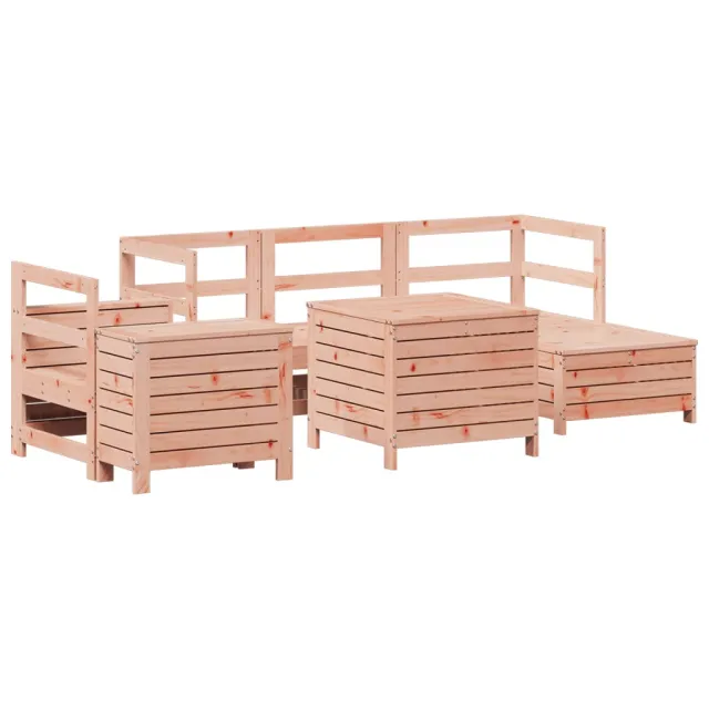 Salon de jardin 7 pcs bois massif sapin de douglas
