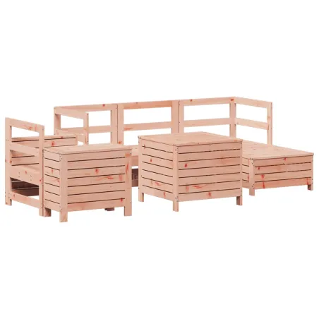 Salon de jardin 7 pcs bois massif sapin de douglas