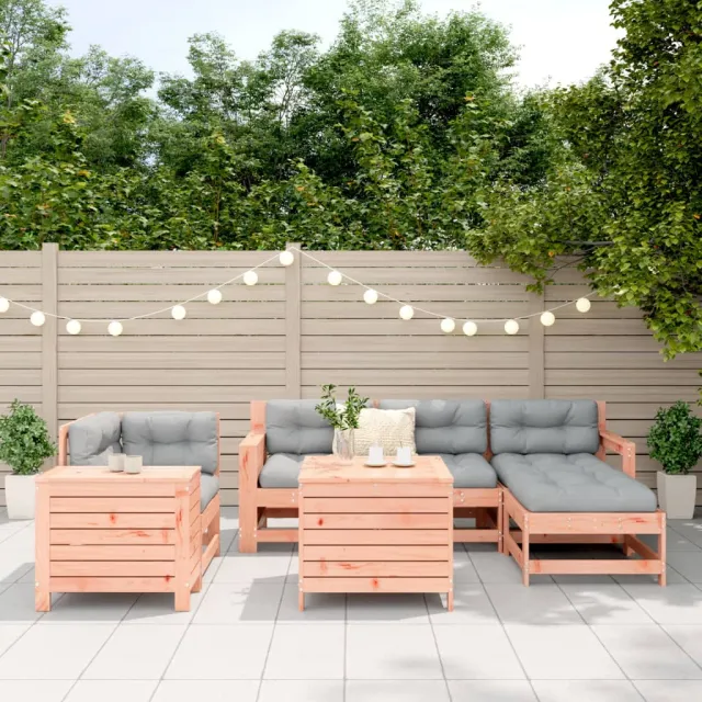 Salon de jardin 7 pcs bois massif sapin de douglas
