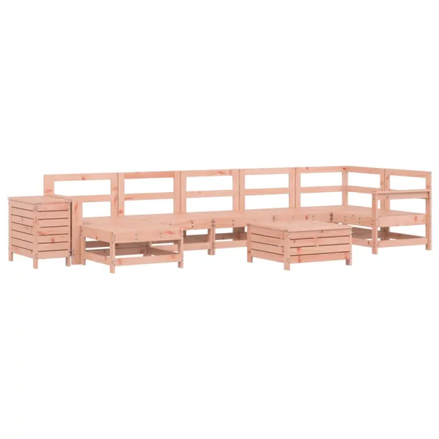 Salon de jardin 9 pcs bois massif sapin de douglas