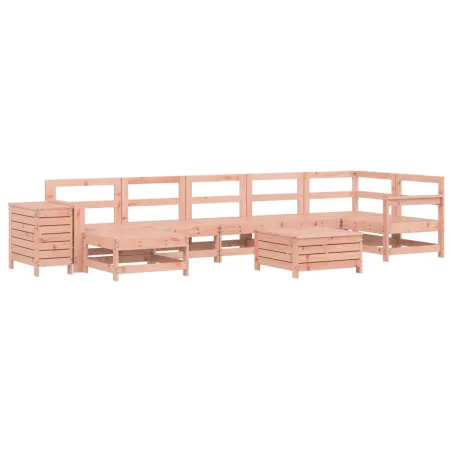 Salon de jardin 9 pcs bois massif sapin de douglas