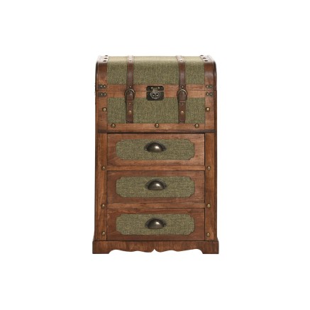 Cassettiera Home ESPRIT Verde Multicolore Tropicale 45 x 35 x 71,5 cm 2
