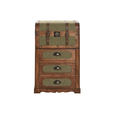 Cassettiera Home ESPRIT Verde Multicolore Tropicale 45 x 35 x 71,5 cm