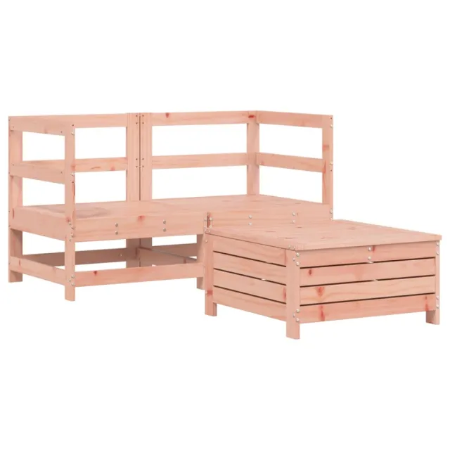 Salon de jardin 3 pcs bois massif sapin de douglas
