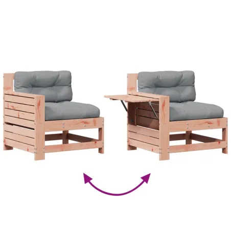 Salon de jardin 4 pcs avec coussins bois massif douglas