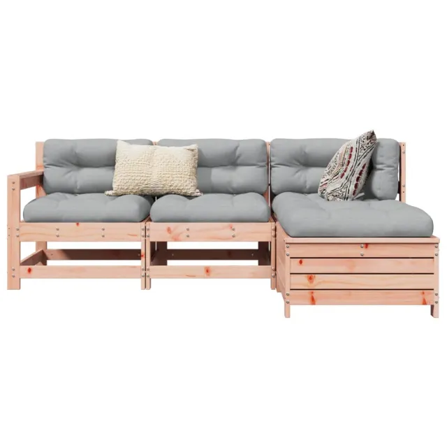 Salon de jardin 4 pcs bois massif sapin de douglas