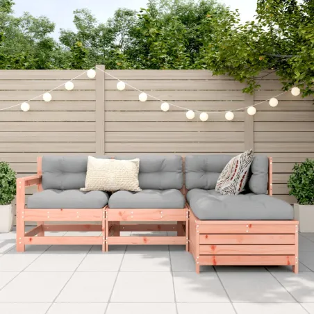 Salon de jardin 4 pcs bois massif sapin de douglas
