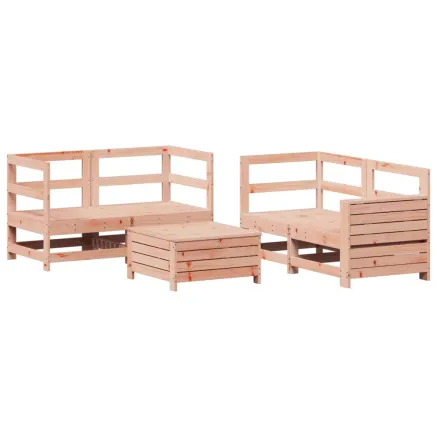 Salon de jardin 5 pcs bois massif sapin de douglas 2
