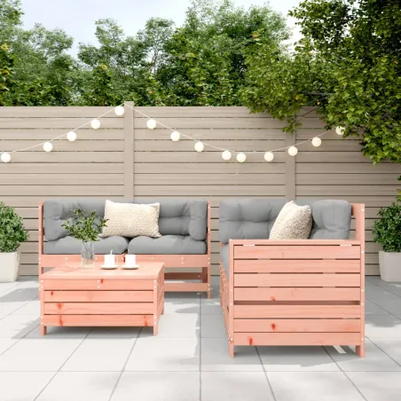 Salon de jardin 5 pcs bois massif sapin de douglas