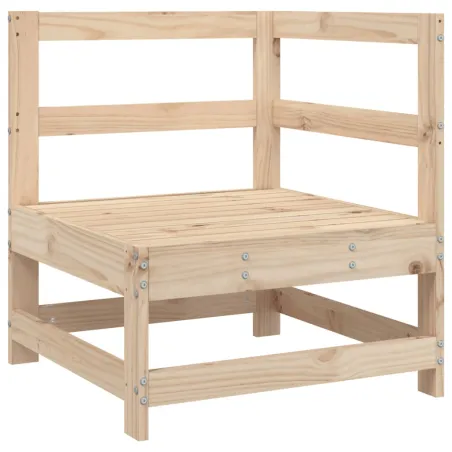 Salon de jardin 7 pcs bois de pin massif